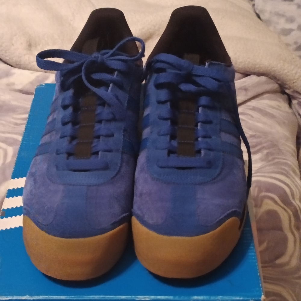Adidas Men's Royal Blue and Black Sneakers